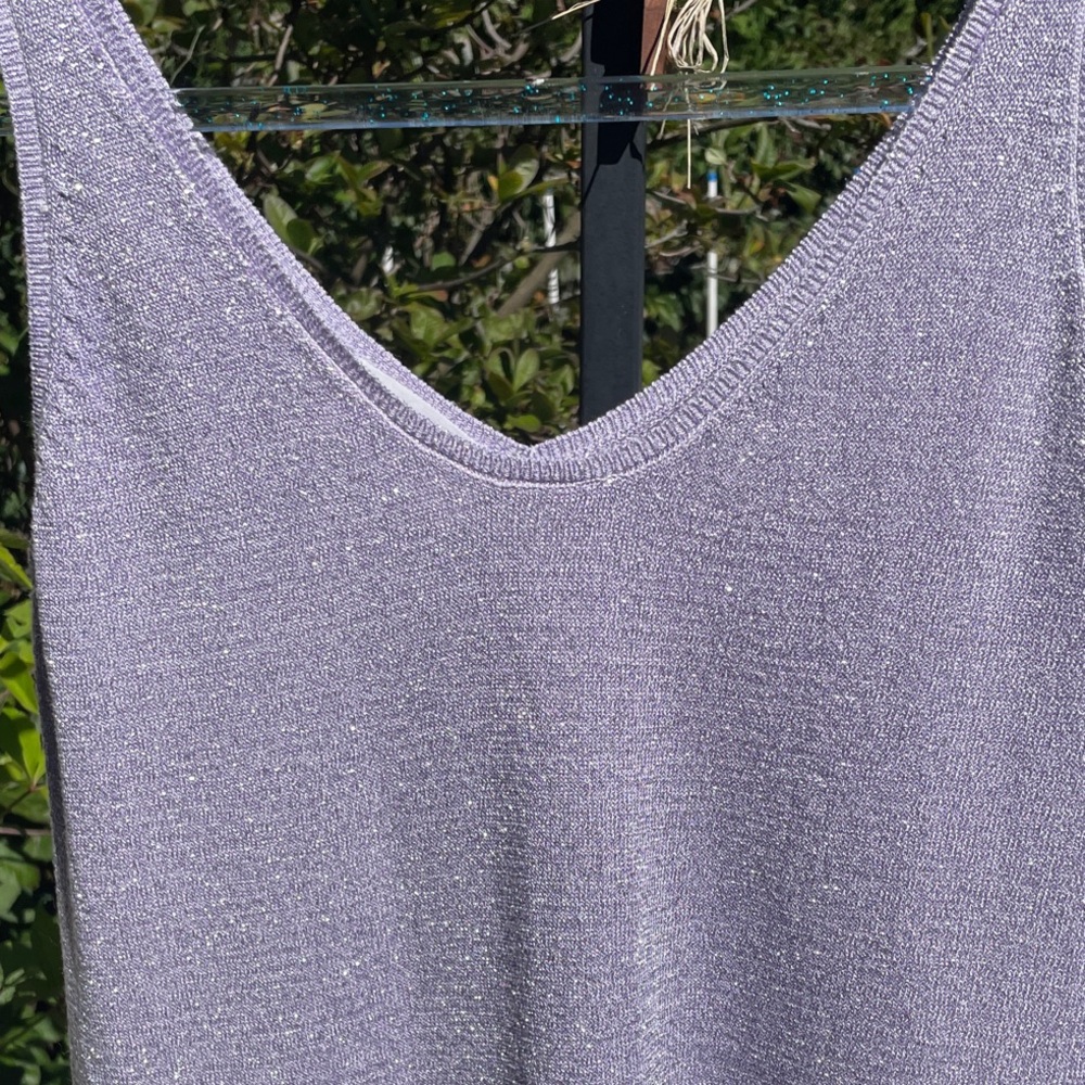 INDIE + MOI Lilac Shimmer Tank Top - Size M